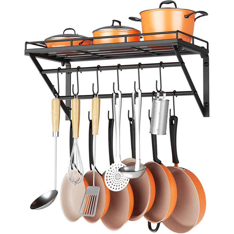 Prep & Savour Wall Mounted Pot Rack Wayfair